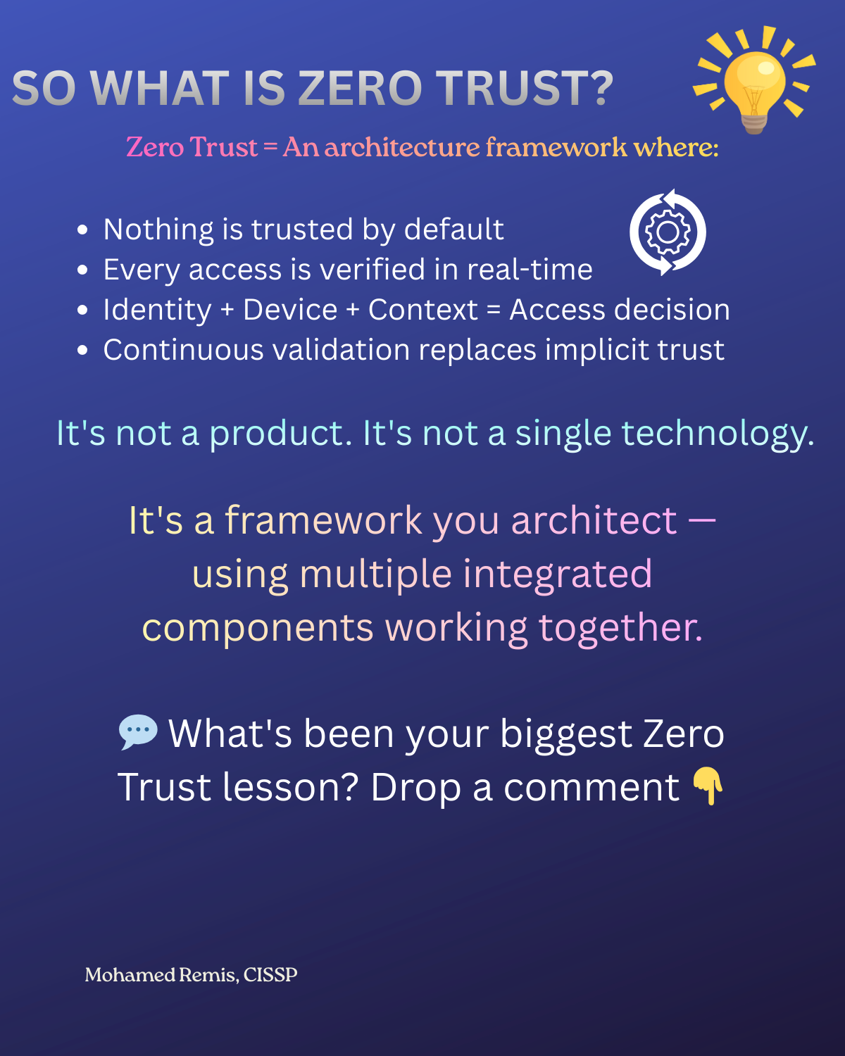 So what is Zero Trust?